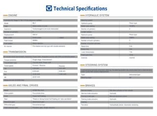 XCMG XC948U WHEEL LOADER SPECS