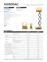 XCMG XG1930AC SCISSOR LIFT SPECS